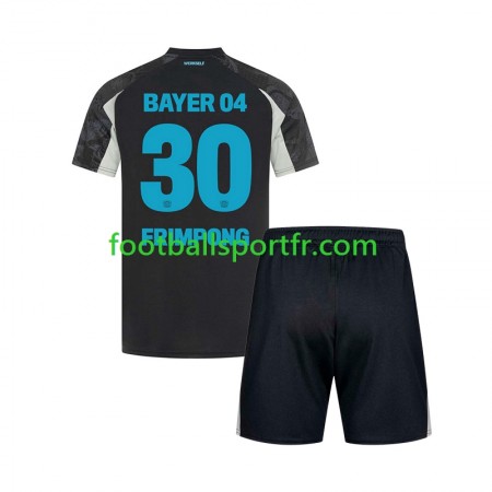 Tenue Bayer 04 Leverkusen Frimpong 30 Enfant Troisieme 2024-2025 Maillot de Foot